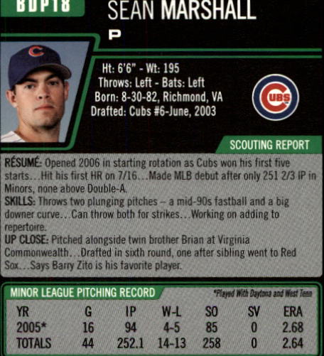 2006 Bowman Draft Baseball Part 1 Main Set (Paper) - Picture 37 of 329
