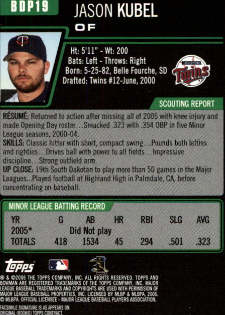 2006 Bowman Draft Baseball Part 1 Main Set (Paper) - Picture 39 of 329