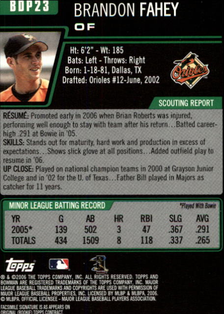2006 Bowman Draft Baseball Part 1 Main Set (Paper) - Picture 47 of 329