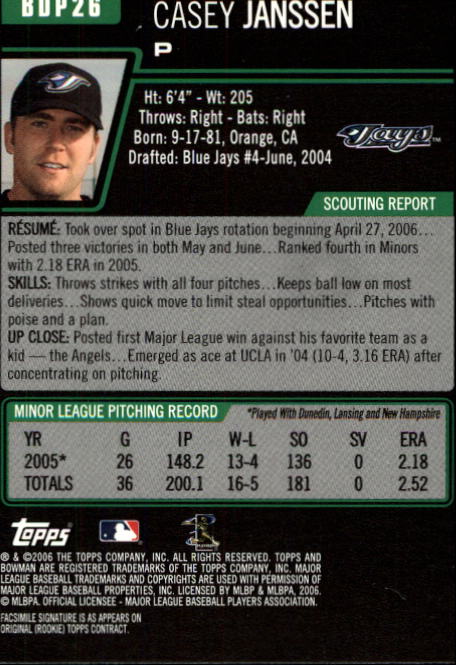 2006 Bowman Draft Baseball Part 1 Main Set (Paper) - Picture 53 of 329