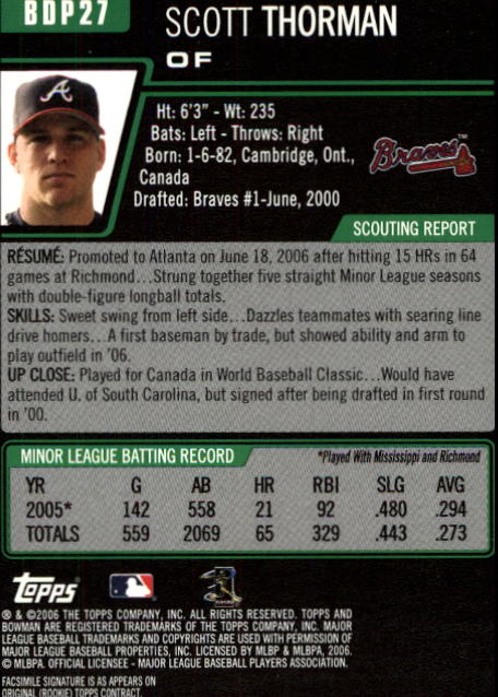 2006 Bowman Draft Baseball Part 1 Main Set (Paper) - Picture 55 of 329