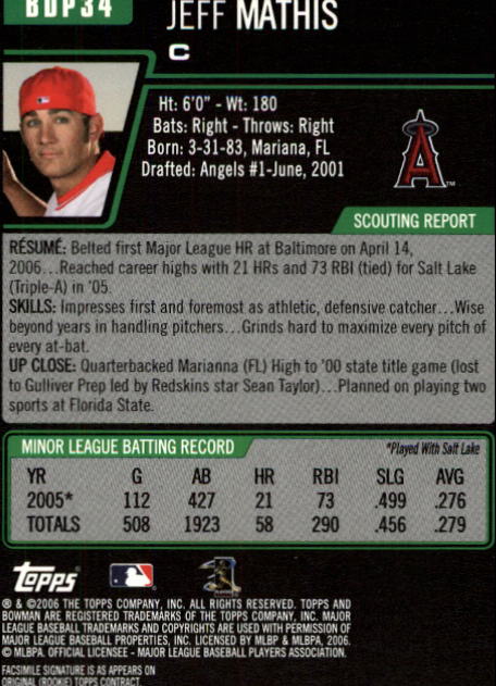 2006 Bowman Draft Baseball Part 1 Main Set (Paper) - Picture 69 of 329