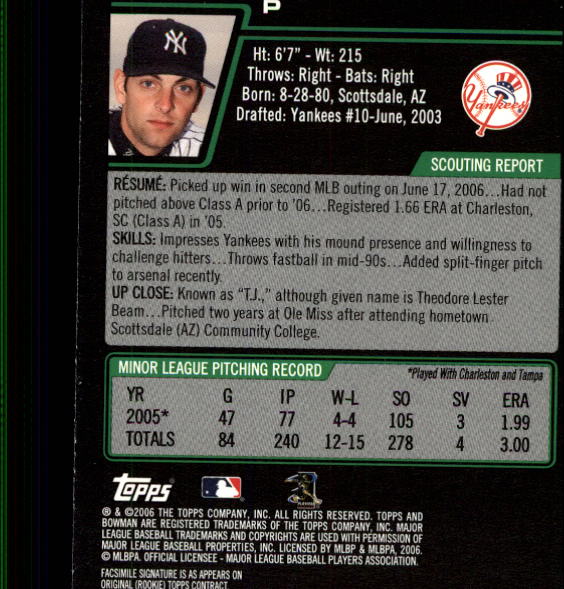 2006 Bowman Draft Baseball Part 1 Main Set (Paper) - Picture 83 of 329