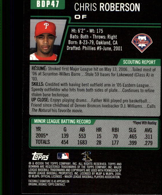 2006 Bowman Draft Baseball Part 1 Main Set (Paper) - Picture 95 of 329