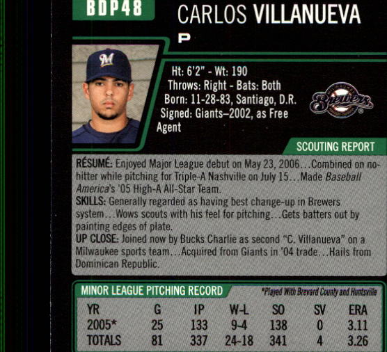 2006 Bowman Draft Baseball Part 1 Main Set (Paper) - Picture 97 of 329