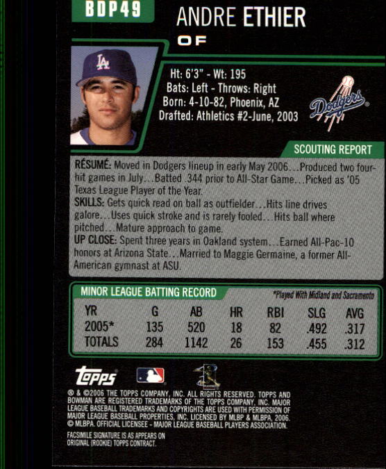 2006 Bowman Draft Baseball Part 1 Main Set (Paper) - Picture 99 of 329