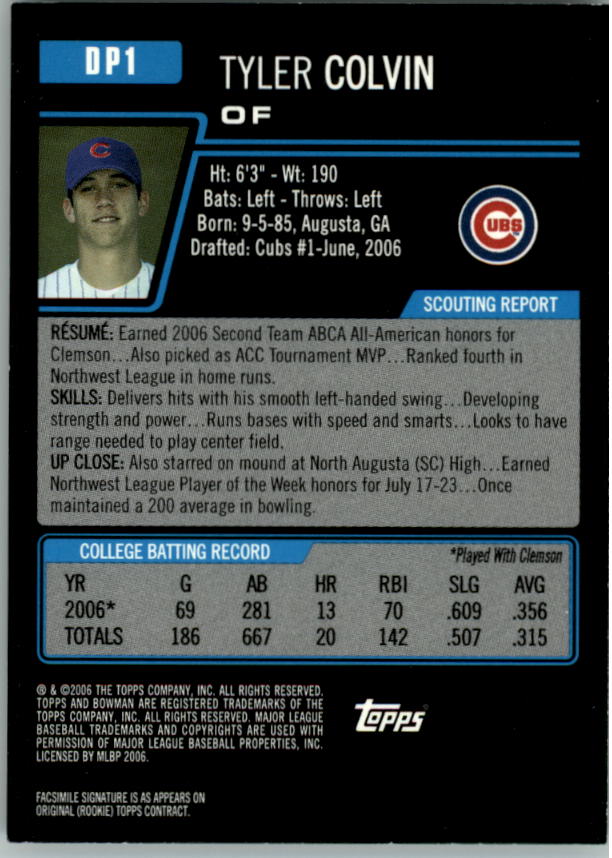 2006 Bowman Draft Baseball Part 1 Main Set (Paper) - Picture 113 of 329