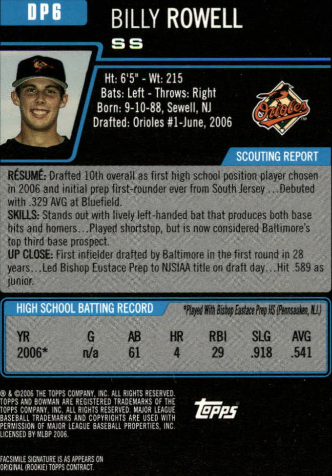 2006 Bowman Draft Baseball Part 1 Main Set (Paper) - Picture 123 of 329