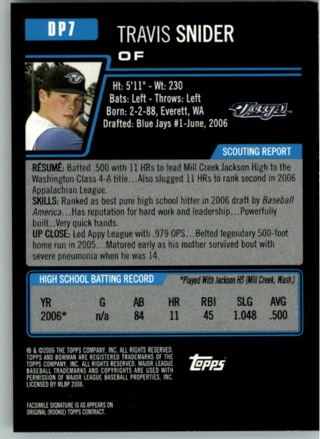 2006 Bowman Draft Baseball Part 1 Main Set (Paper) - Picture 125 of 329