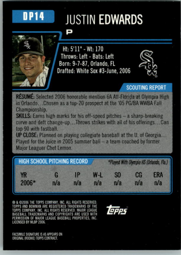 2006 Bowman Draft Baseball Part 1 Main Set (Paper) - Picture 139 of 329