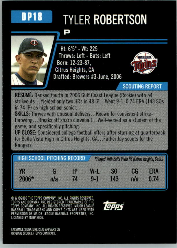 2006 Bowman Draft Baseball Part 1 Main Set (Paper) - Picture 147 of 329