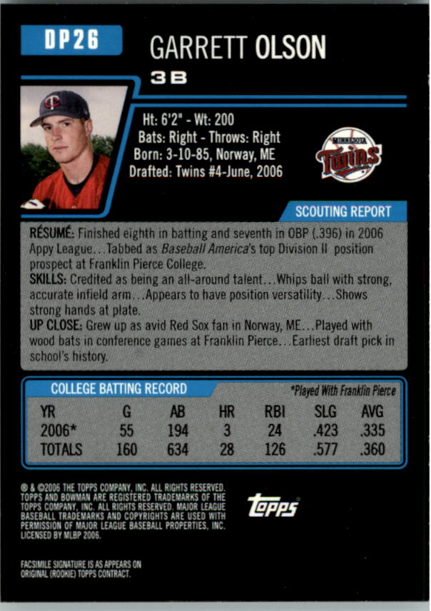 2006 Bowman Draft Baseball Part 1 Main Set (Paper) - Picture 163 of 329