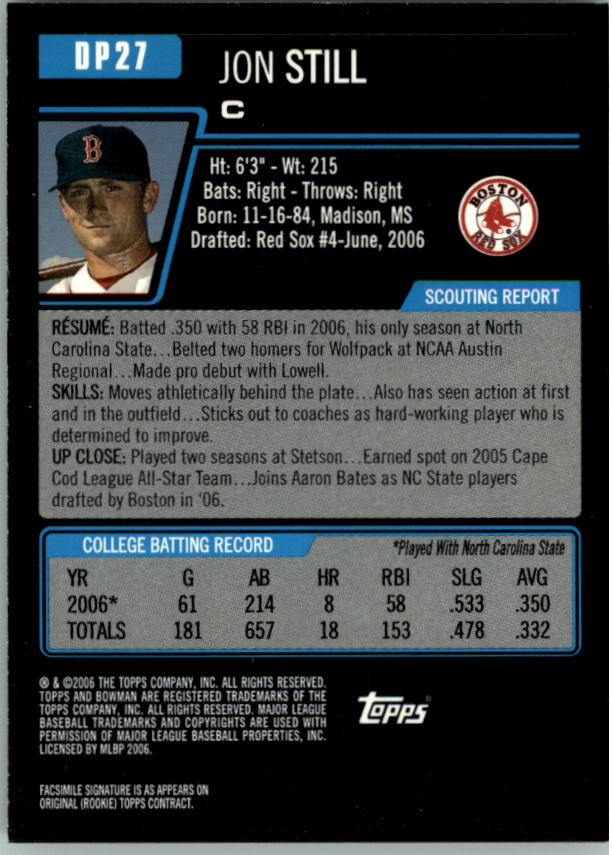 2006 Bowman Draft Baseball Part 1 Main Set (Paper) - Picture 165 of 329