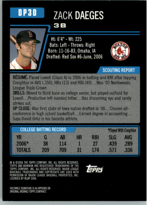 2006 Bowman Draft Baseball Part 1 Main Set (Paper) - Picture 171 of 329