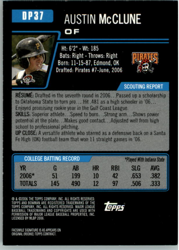 2006 Bowman Draft Baseball Part 1 Main Set (Paper) - Picture 183 of 329
