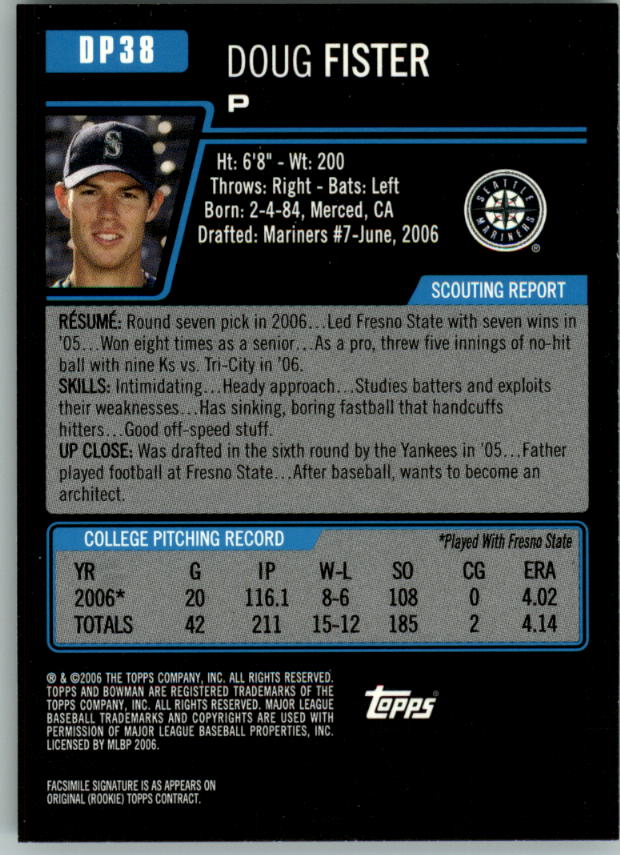 2006 Bowman Draft Baseball Part 1 Main Set (Paper) - Picture 185 of 329