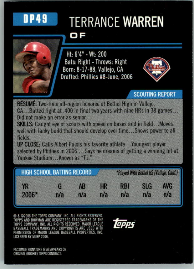 2006 Bowman Draft Baseball Part 1 Main Set (Paper) - Picture 207 of 329