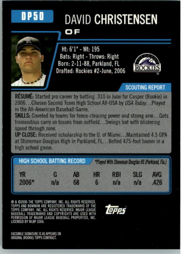 2006 Bowman Draft Baseball Part 1 Main Set (Paper) - Picture 209 of 329