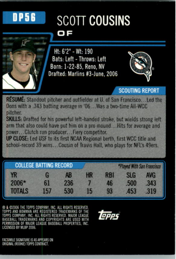 2006 Bowman Draft Baseball Part 1 Main Set (Paper) - Picture 221 of 329