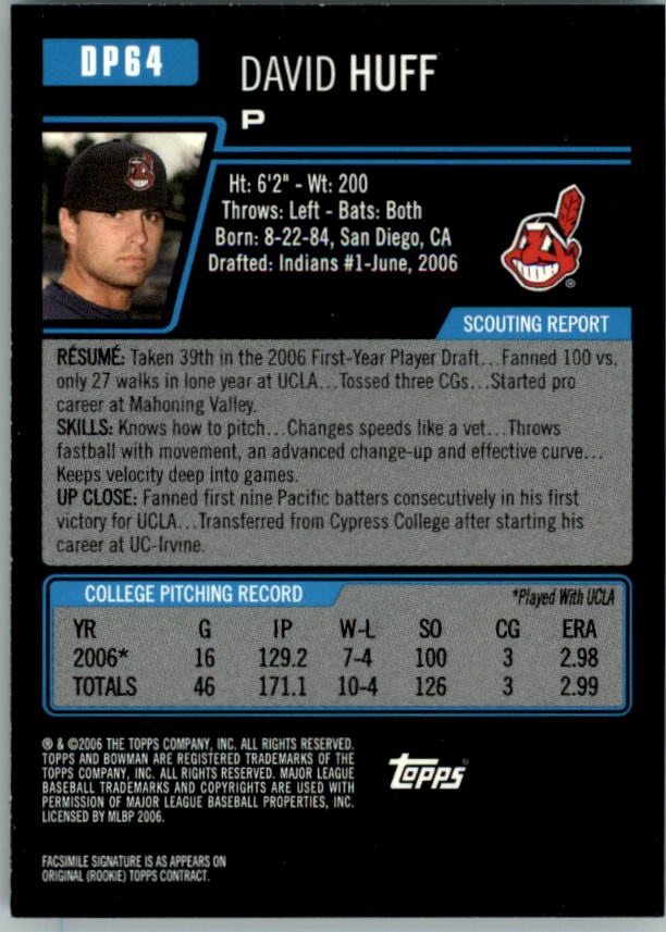 2006 Bowman Draft Baseball Part 1 Main Set (Paper) - Picture 237 of 329