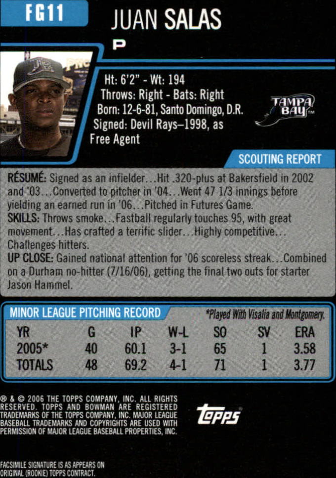 2006 Bowman Draft Baseball Part 1 Main Set (Paper) - Picture 261 of 329