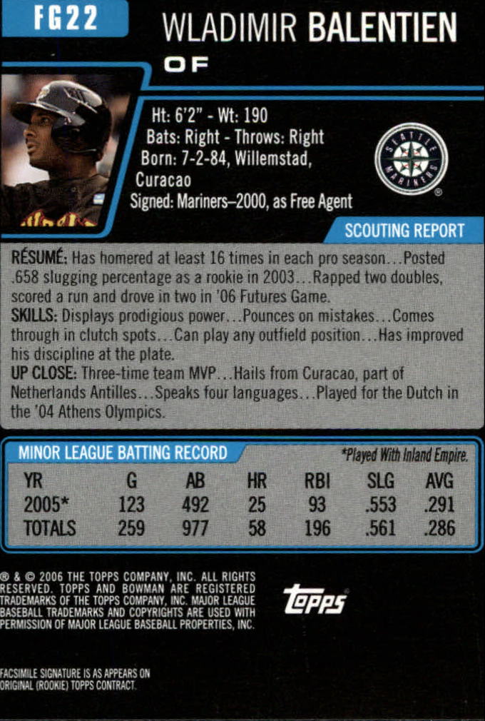 2006 Bowman Draft Baseball Part 1 Main Set (Paper) - Picture 283 of 329
