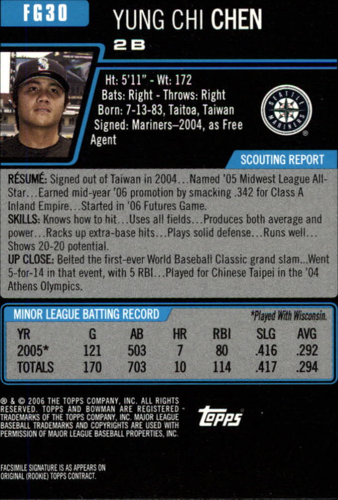 2006 Bowman Draft Baseball Part 1 Main Set (Paper) - Picture 299 of 329