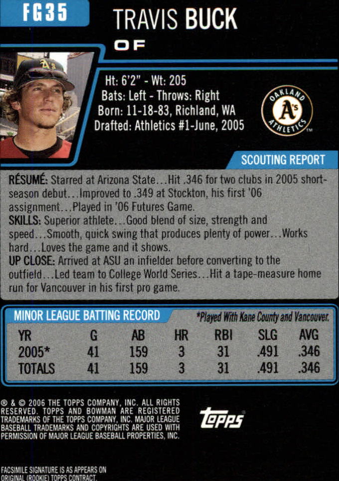2006 Bowman Draft Baseball Part 1 Main Set (Paper) - Picture 309 of 329