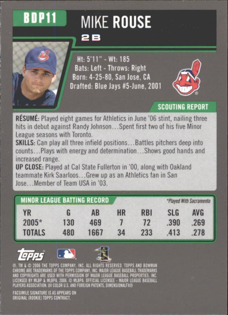 2006 Bowman Chrome Draft Baseball - Picture 22 of 368