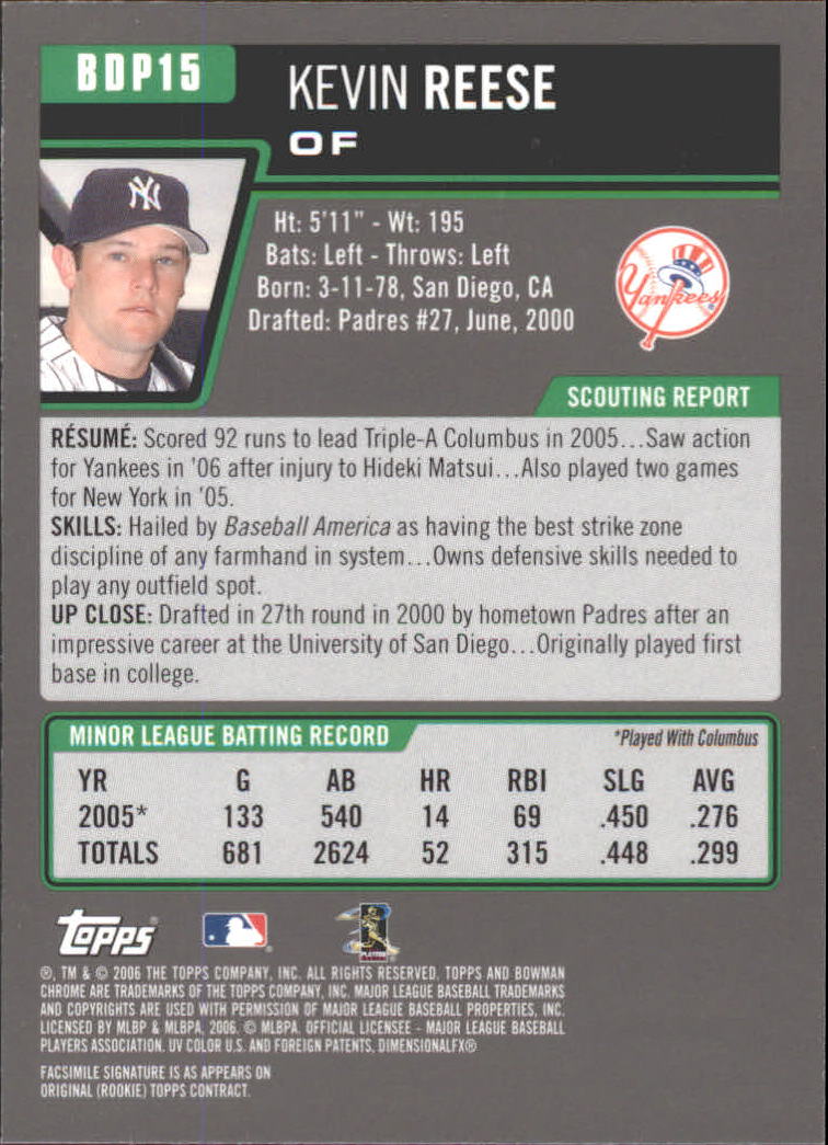 2006 Bowman Chrome Draft Baseball - Picture 30 of 368