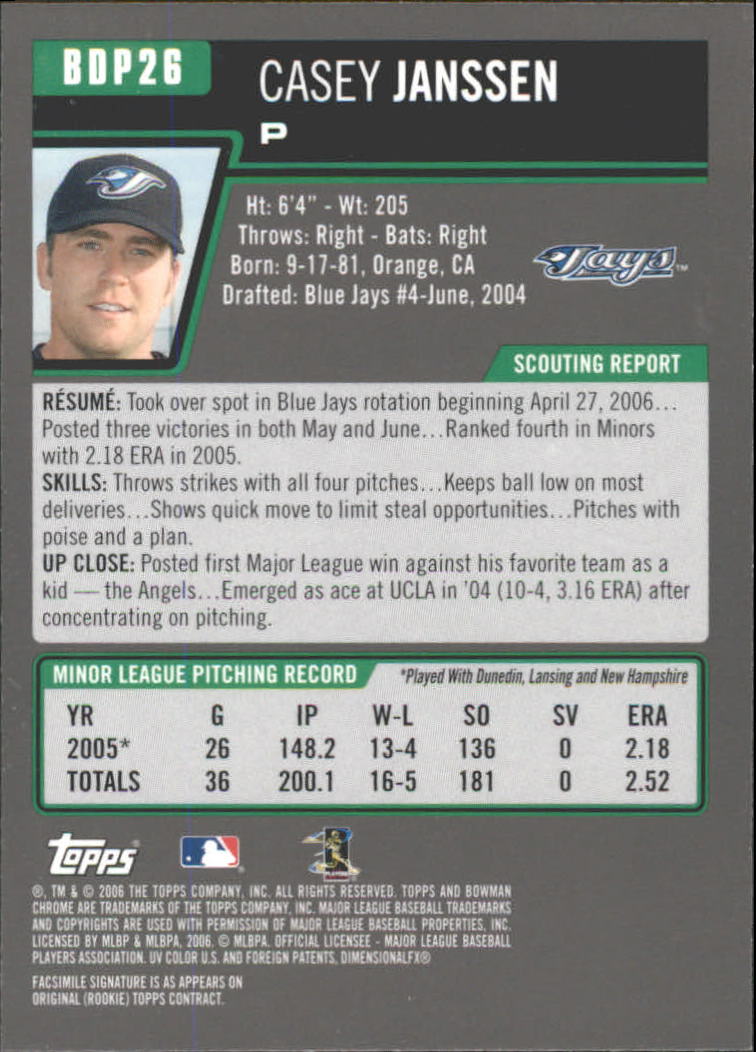 2006 Bowman Chrome Draft Baseball - Picture 50 of 368