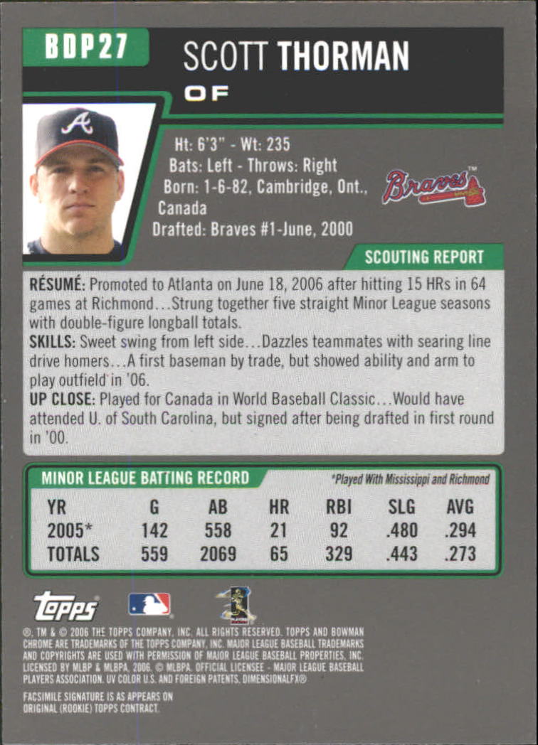 2006 Bowman Chrome Draft Baseball - Picture 52 of 368