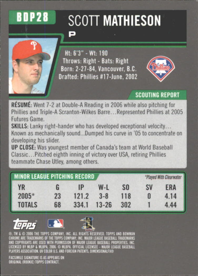 2006 Bowman Chrome Draft Baseball - Picture 54 of 368