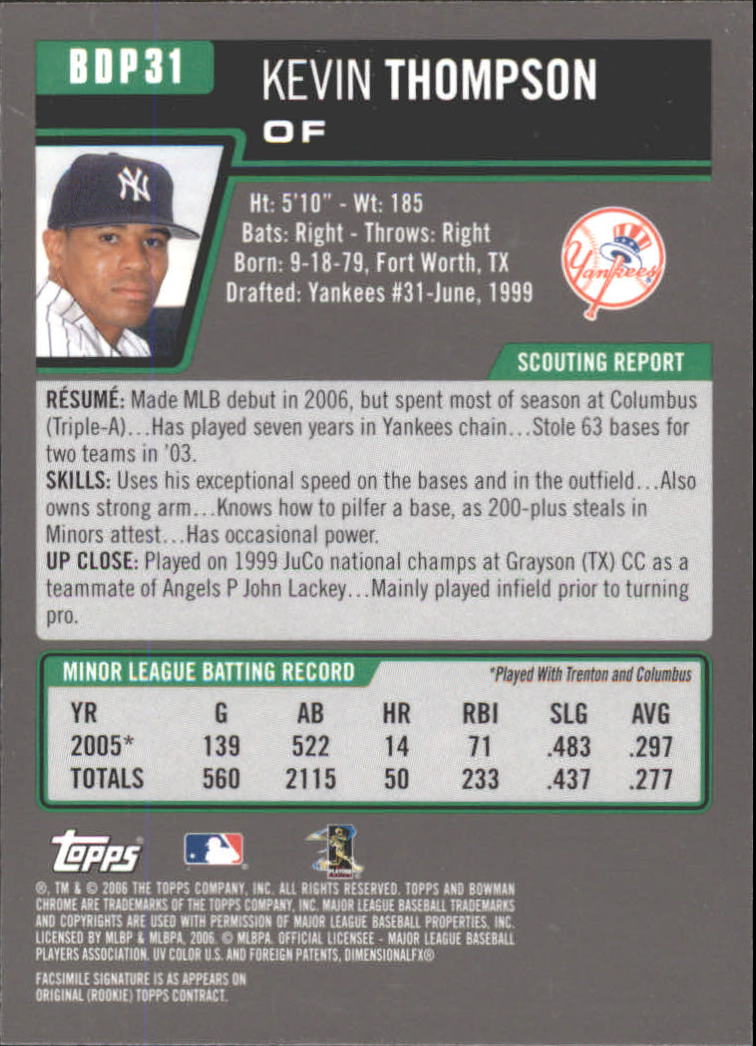 2006 Bowman Chrome Draft Baseball - Picture 60 of 368