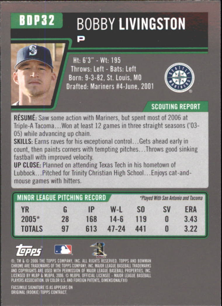 2006 Bowman Chrome Draft Baseball - Picture 62 of 368