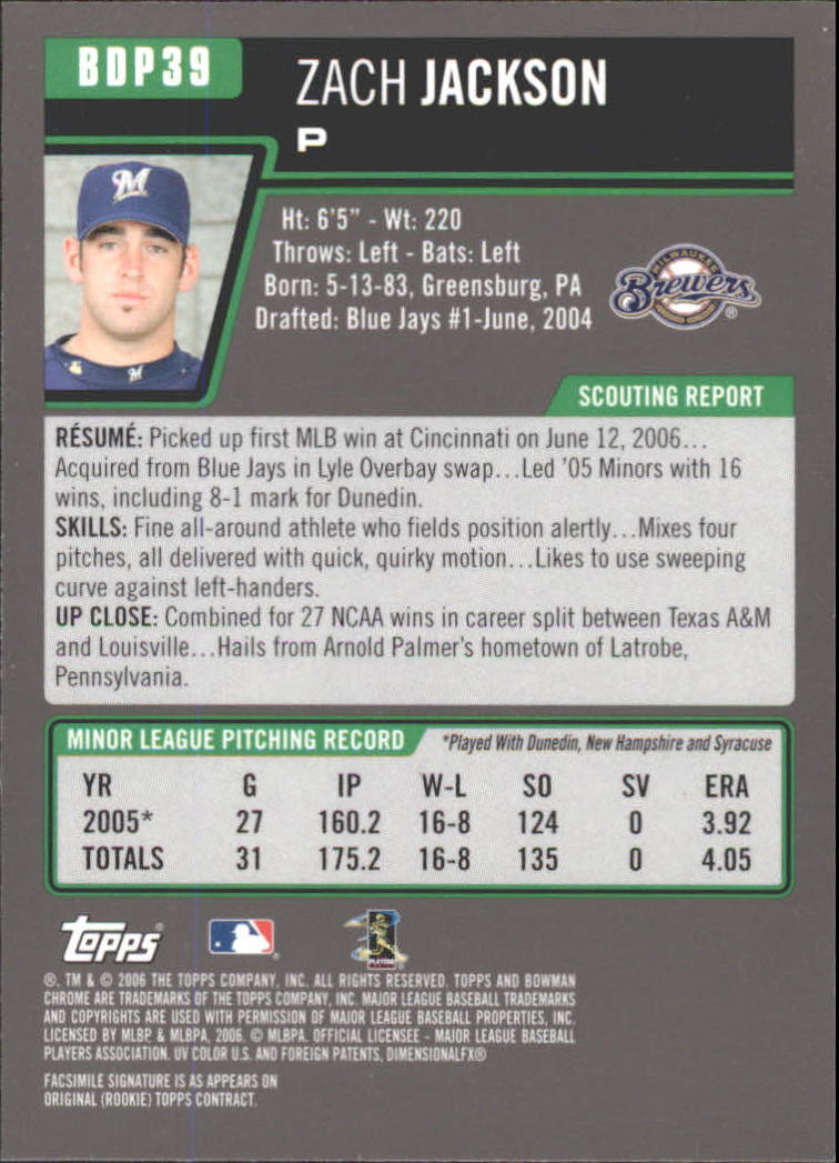 2006 Bowman Chrome Draft Baseball - Picture 76 of 368