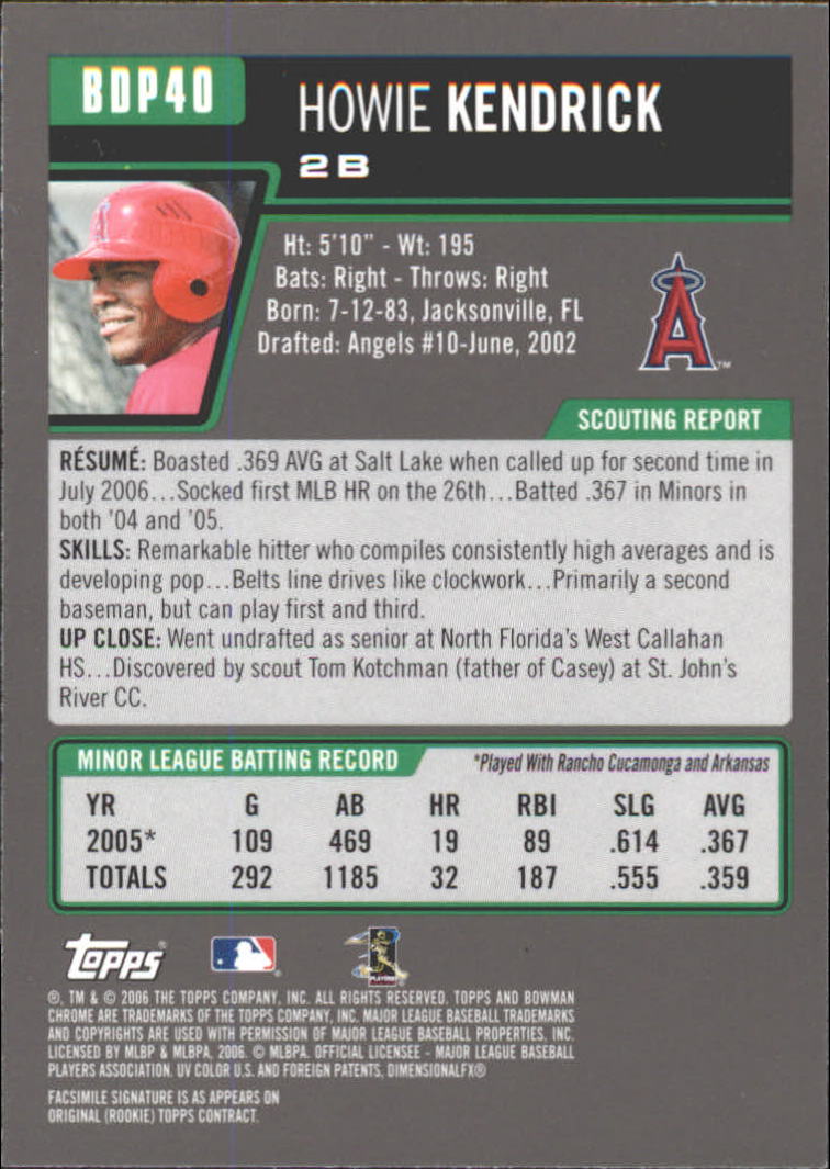 2006 Bowman Chrome Draft Baseball - Picture 78 of 368