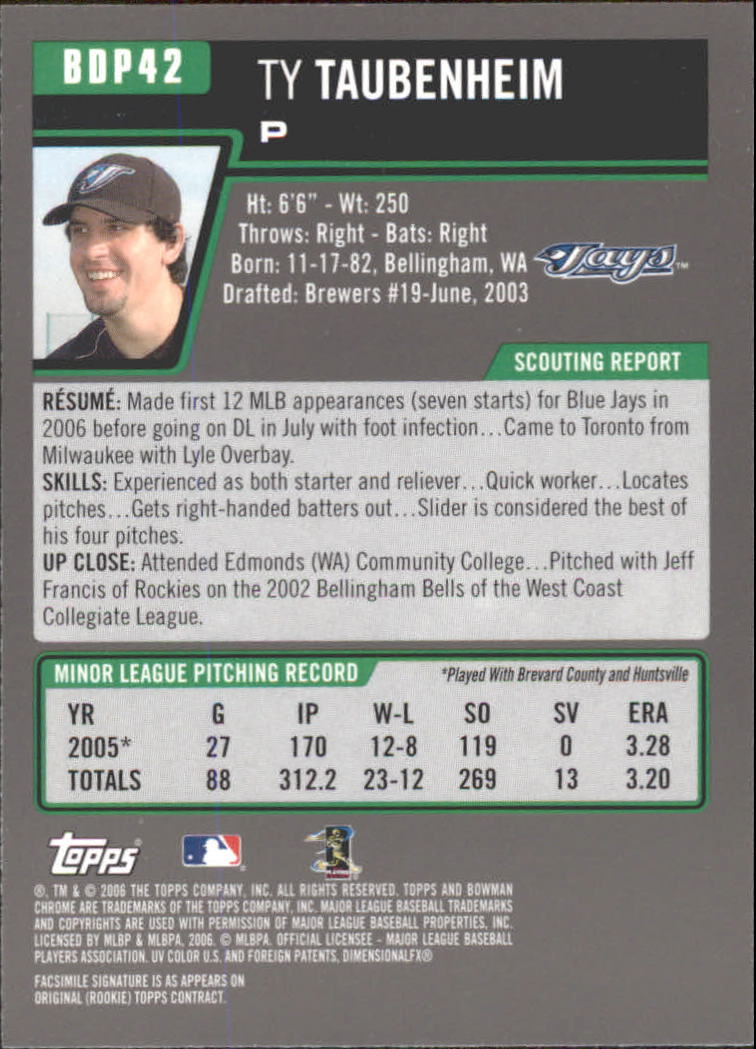 2006 Bowman Chrome Draft Baseball - Picture 82 of 368