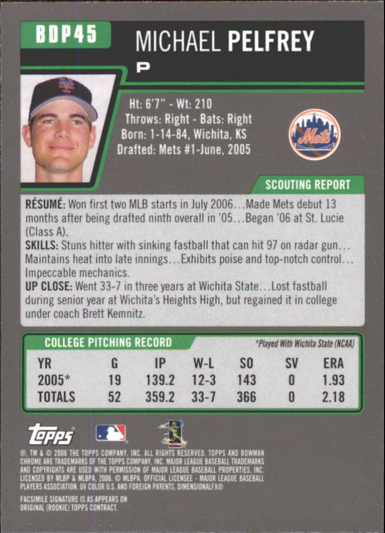 2006 Bowman Chrome Draft Baseball - Picture 88 of 368