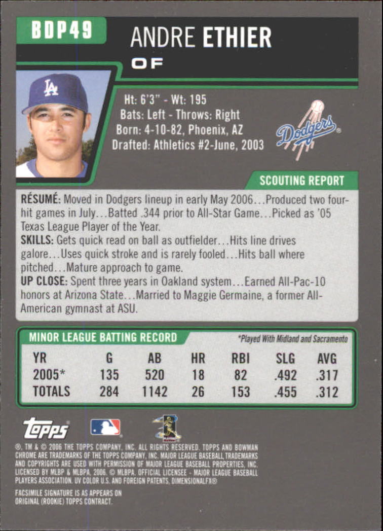 2006 Bowman Chrome Draft Baseball - Picture 96 of 368