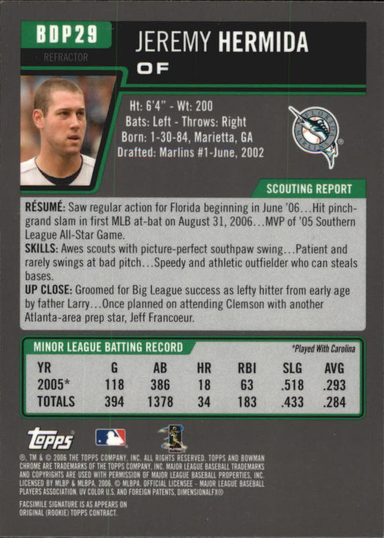 2006 Bowman Chrome Draft Baseball - Picture 358 of 368