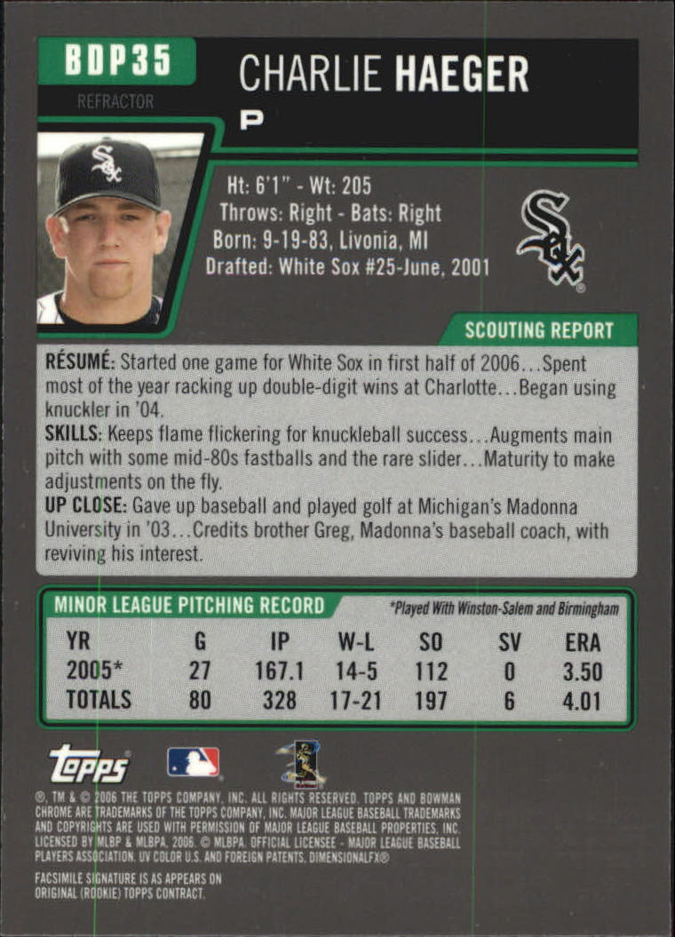 2006 Bowman Chrome Draft Baseball - Picture 360 of 368