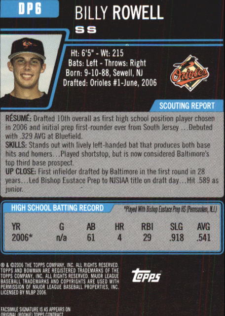 2006 Bowman Chrome Draft Baseball - Picture 119 of 368