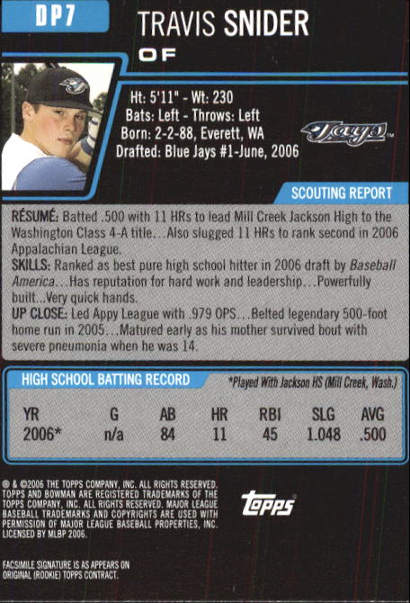 2006 Bowman Chrome Draft Baseball - Picture 121 of 368