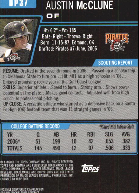 2006 Bowman Chrome Draft Baseball - Picture 175 of 368