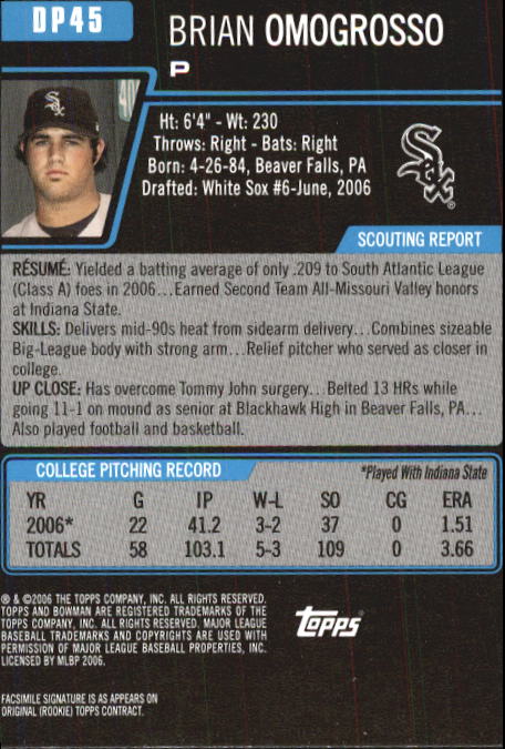 2006 Bowman Chrome Draft Baseball - Picture 191 of 368