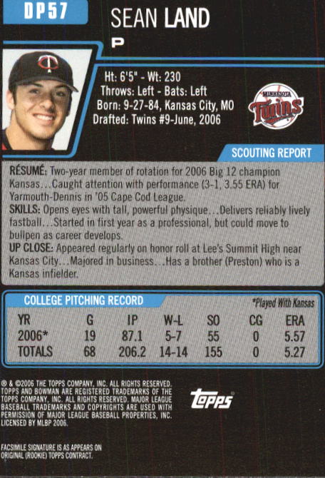 2006 Bowman Chrome Draft Baseball - Picture 214 of 368