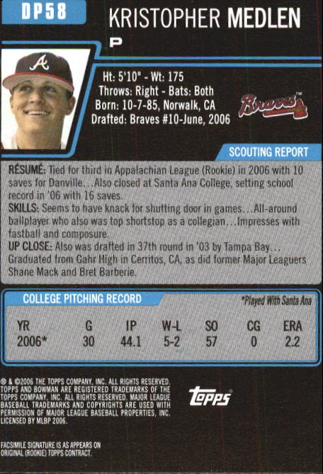 2006 Bowman Chrome Draft Baseball - Picture 216 of 368