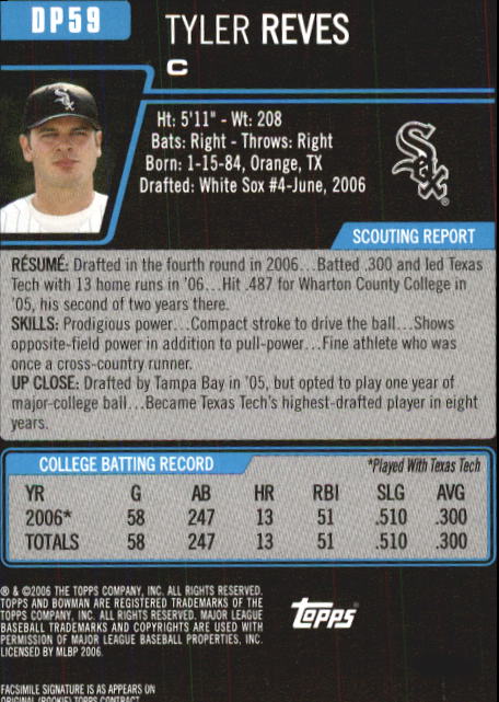 2006 Bowman Chrome Draft Baseball - Picture 218 of 368