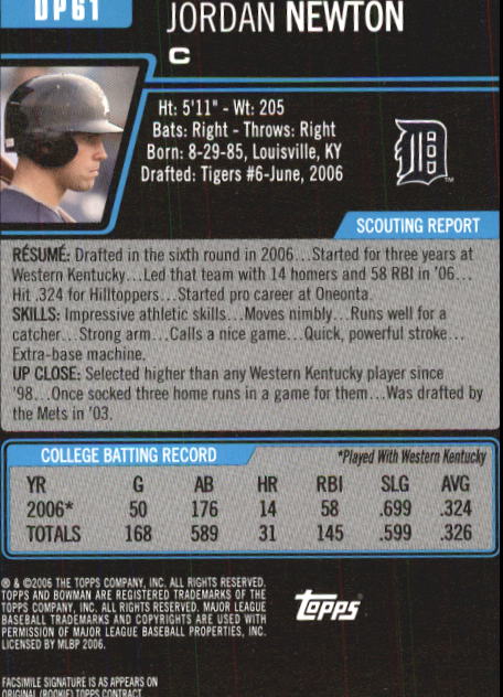 2006 Bowman Chrome Draft Baseball - Picture 222 of 368